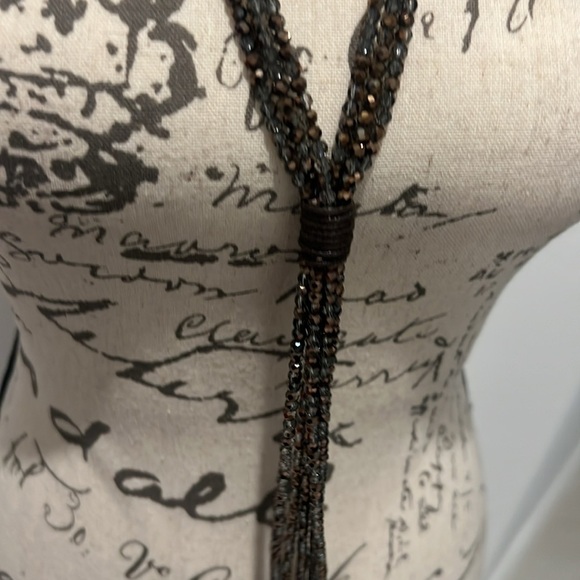 Chicos Gold/Brown Tassle Necklace - Picture 7 of 7